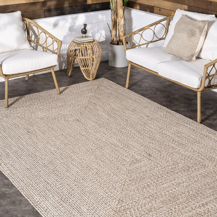 Highland Dunes Owensby Handmade Braided Tan Indoor/Outdoor Rug